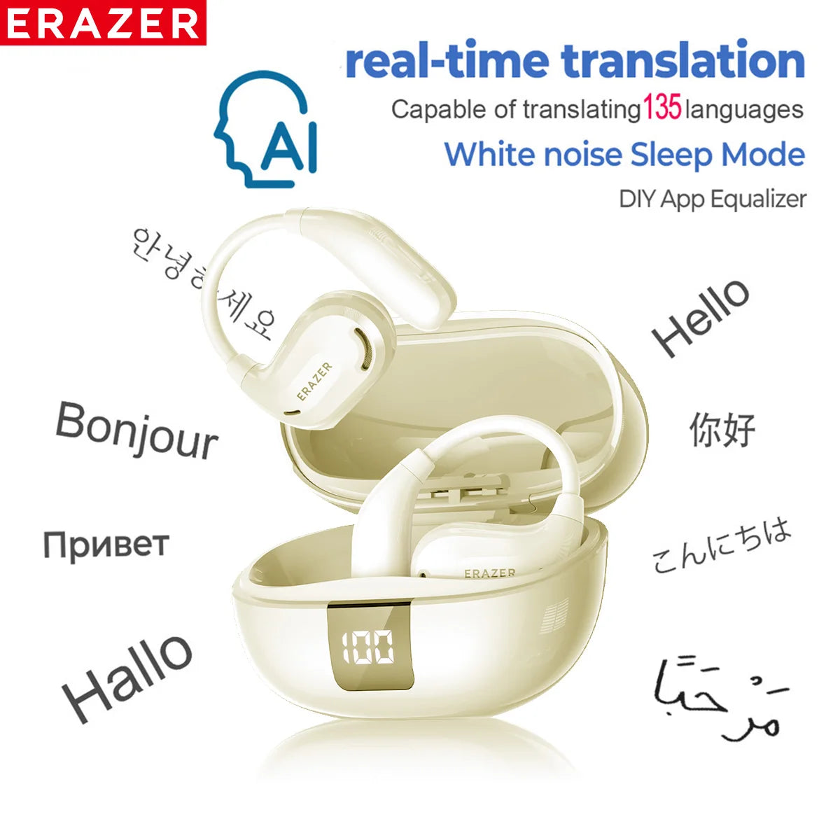 Translation Earphone ERAZER XT66pro OWS(Apps required)