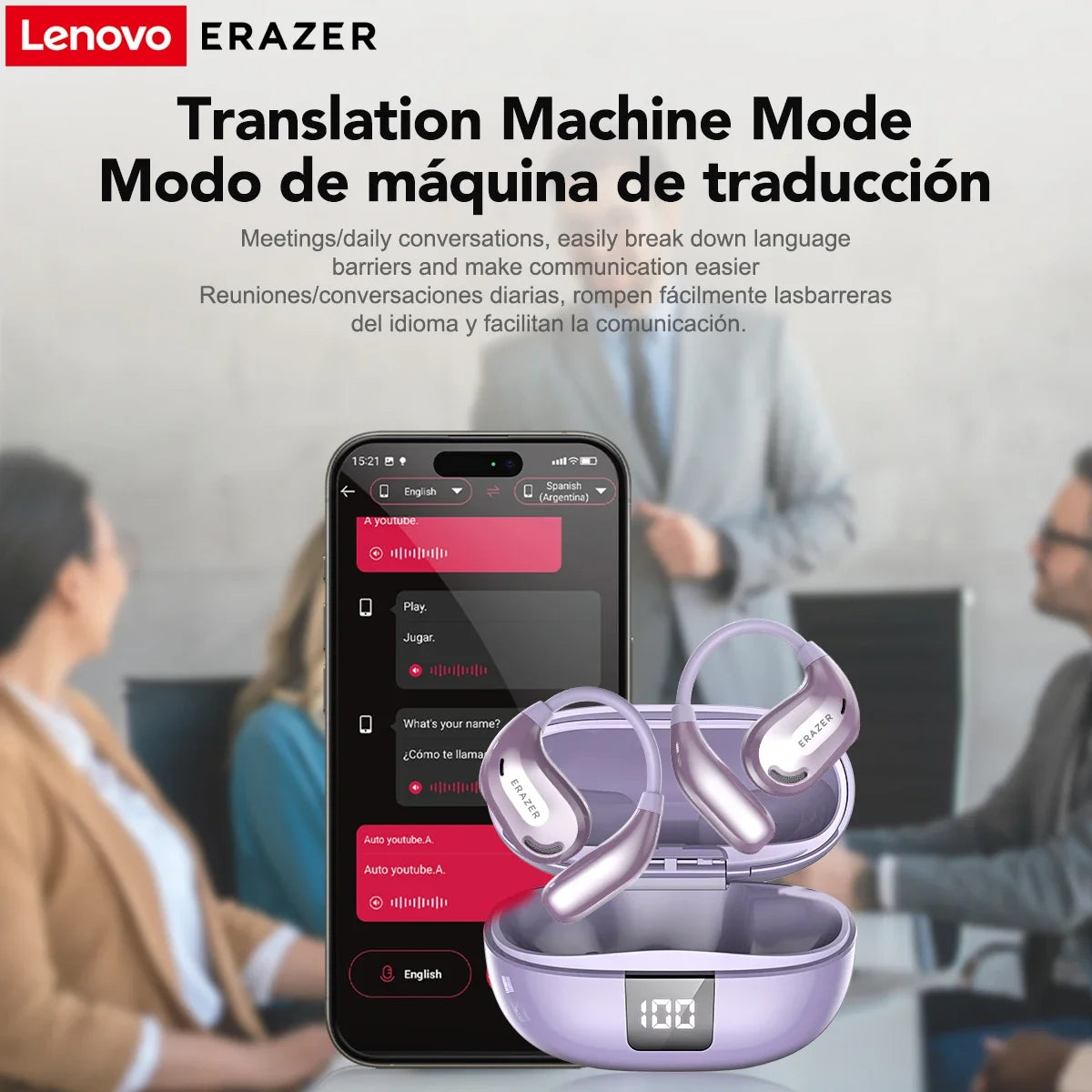 Translation Earphone ERAZER XT66pro OWS(Apps required)