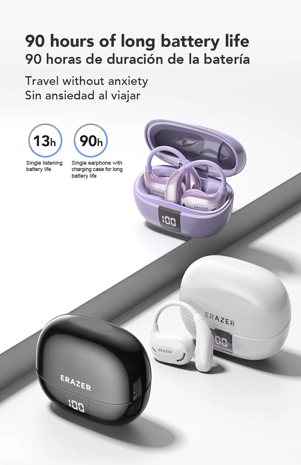 Translation Earphone ERAZER XT66pro OWS(Apps required)
